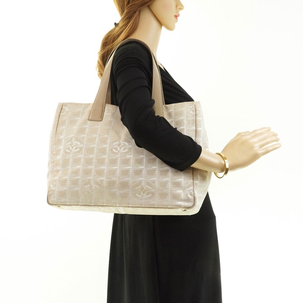 Auth Chanel Travel Line Tote Bag Nylon #26990C12 - Picture 2 of 14